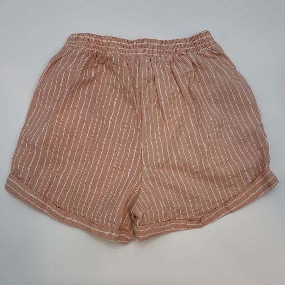 Sienna Sky Peach Striped Pull On Short Small - Picture 2 of 3